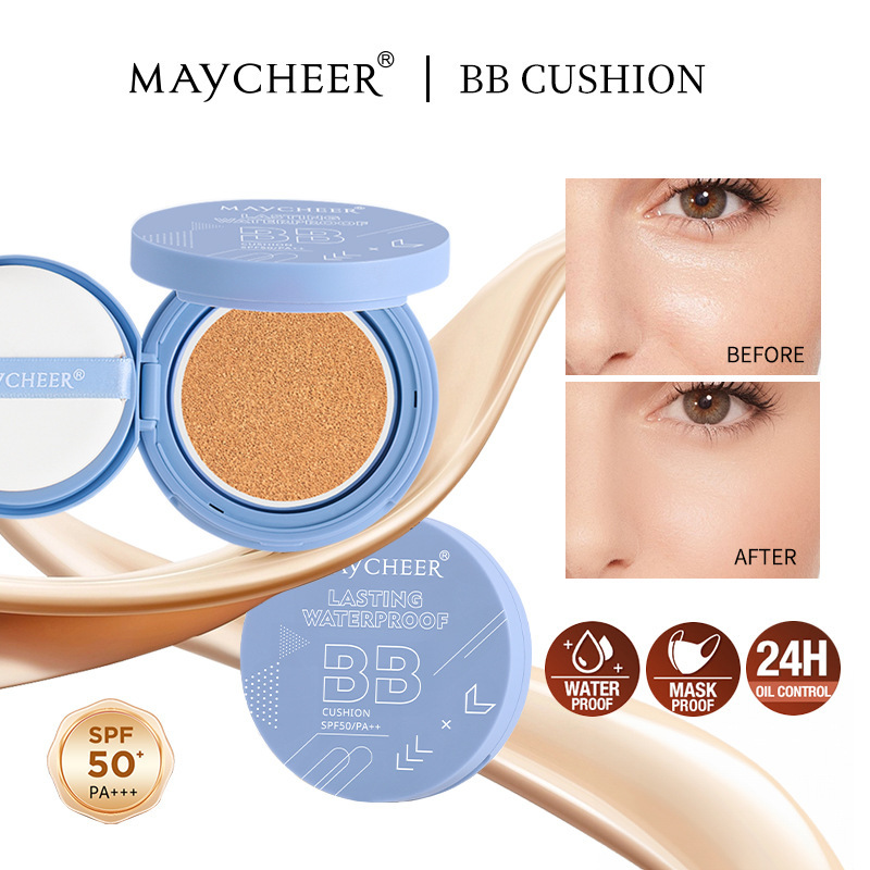 MAYCHEER美茜儿持久防水气垫BB霜保湿滋润防汗控油遮瑕女跨境批发
