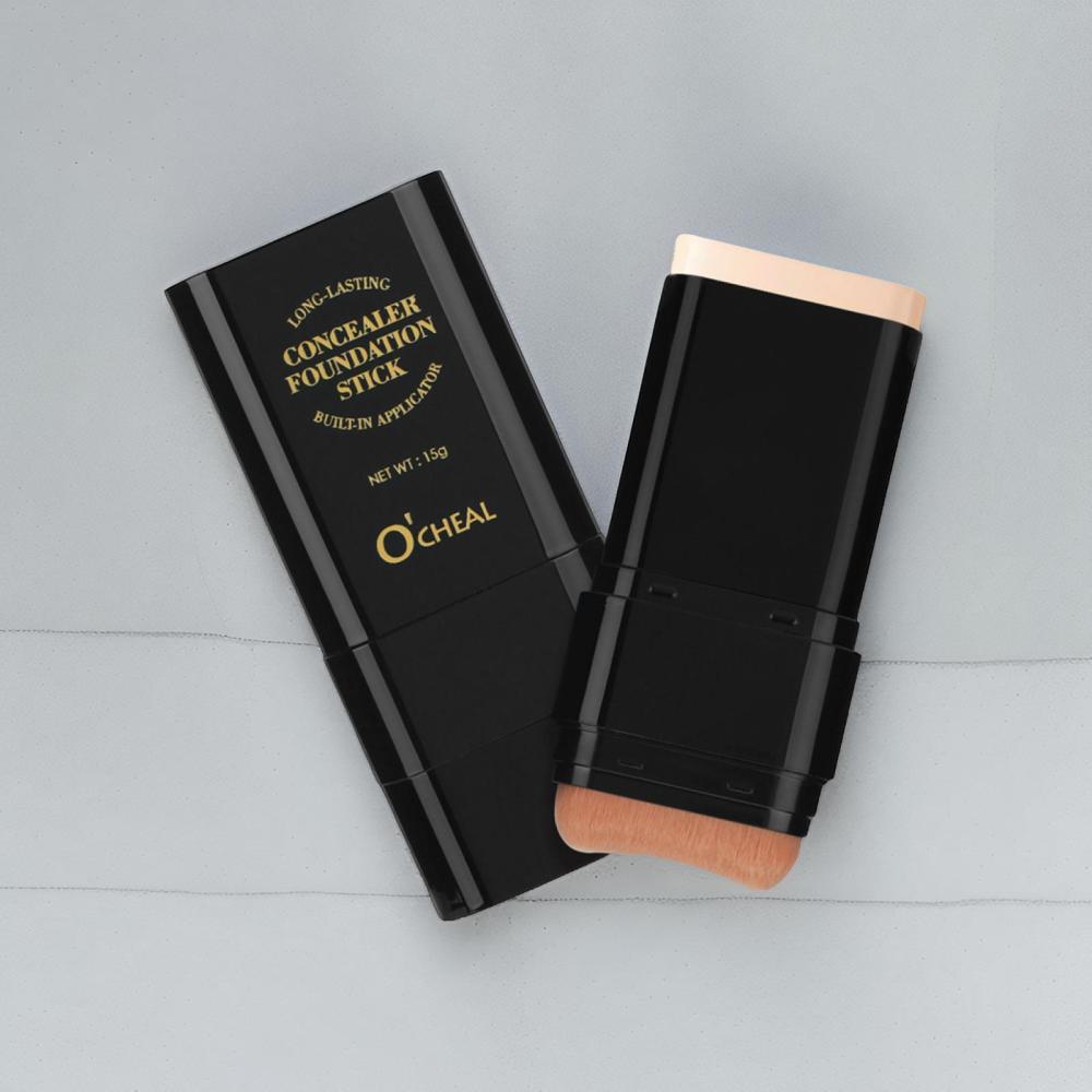 OCHEAL跨境东南亚双头橡皮擦粉底棒鼻影修容膏遮瑕痘印提亮粉底液