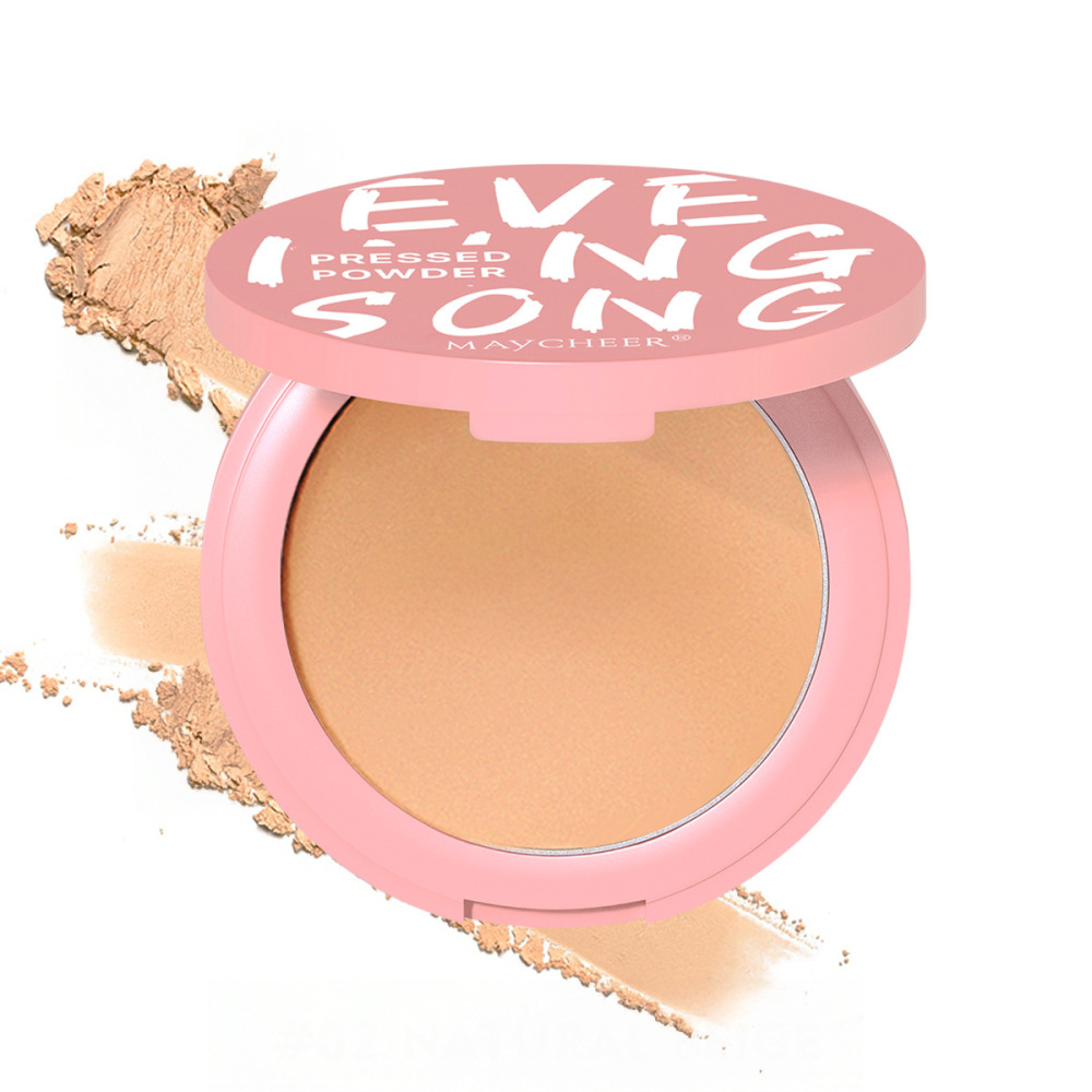 MAYCHEER美茜儿晚歌柔光粉饼跨境显白防水防汗哑光提亮女自然裸妆