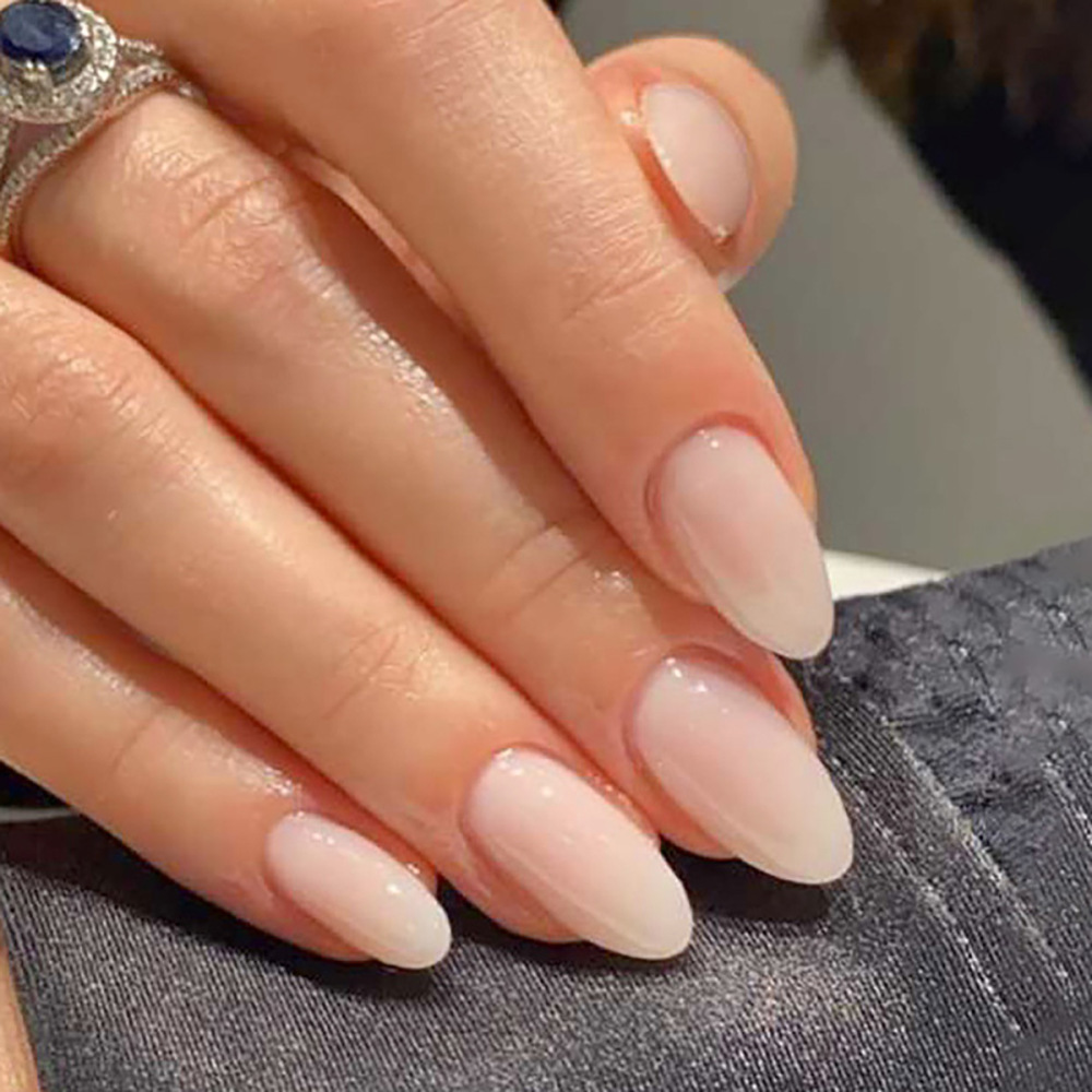 简约 ins风奶白色穿戴甲片穿戴式美甲甲片跨境假指甲批发 nails