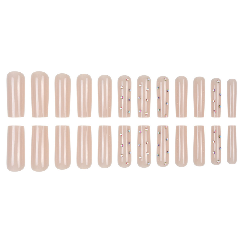 穿戴甲长水管甲片跨境美甲贴片水钻穿戴式美甲贴片press on nails