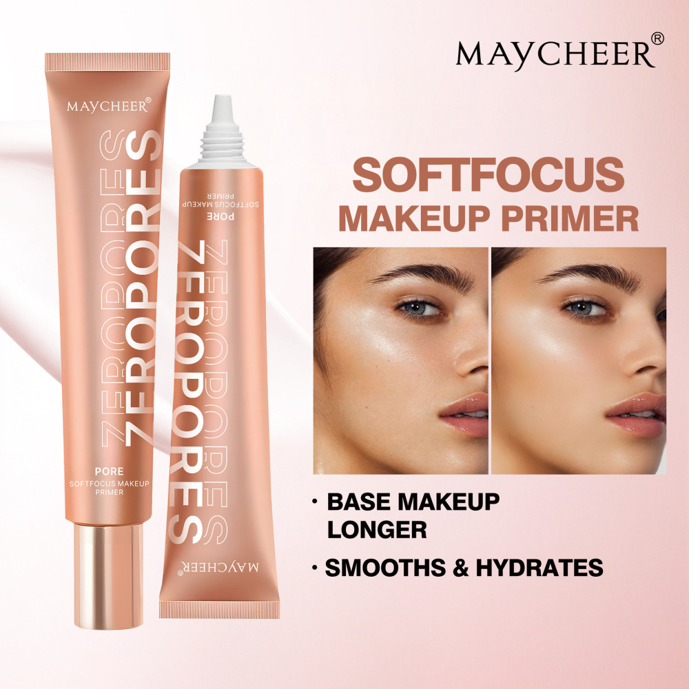 MAYCHEER美茜儿隐形毛孔柔焦妆前乳遮瑕保湿隔离打底跨境彩妆