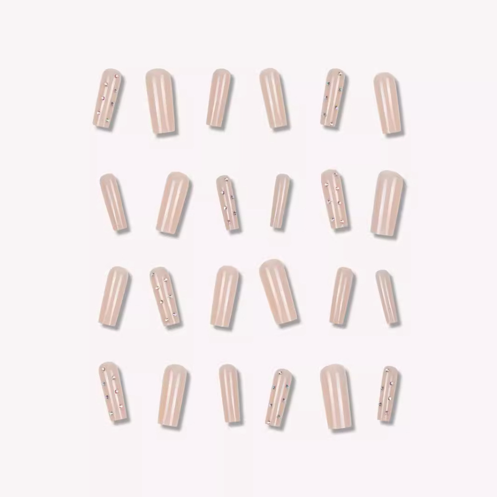 穿戴甲长水管甲片跨境美甲贴片水钻穿戴式美甲贴片press on nails