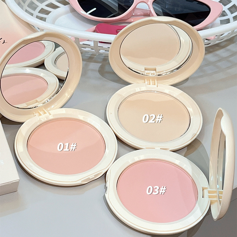 MANSLY微光柔焦蜜粉饼控油防汗防水吸油细腻服帖不易卡粉清透学生