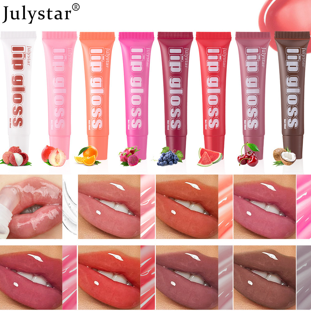 Julystar水果味唇蜜4支套装唇部唇釉润唇油彩妆