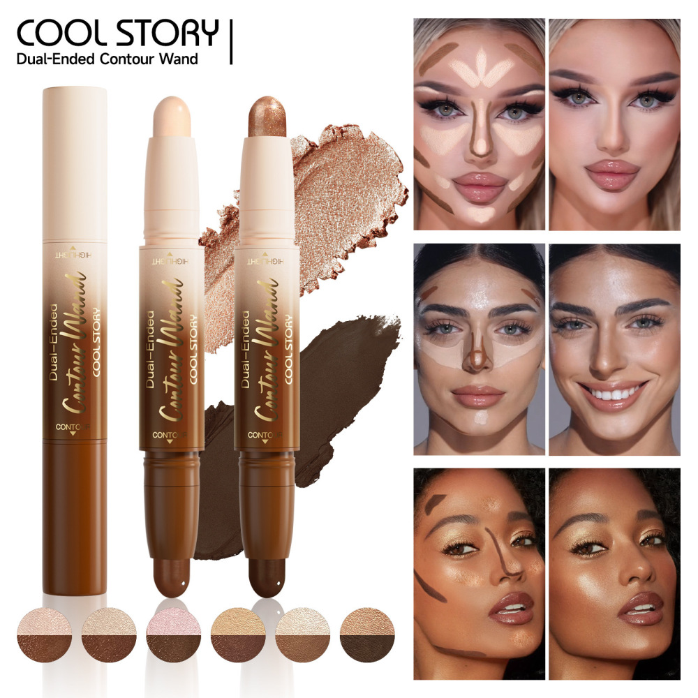 2色双头修容棒coolstory遮瑕立体修容脸部提亮高光棒V脸定妆阴影