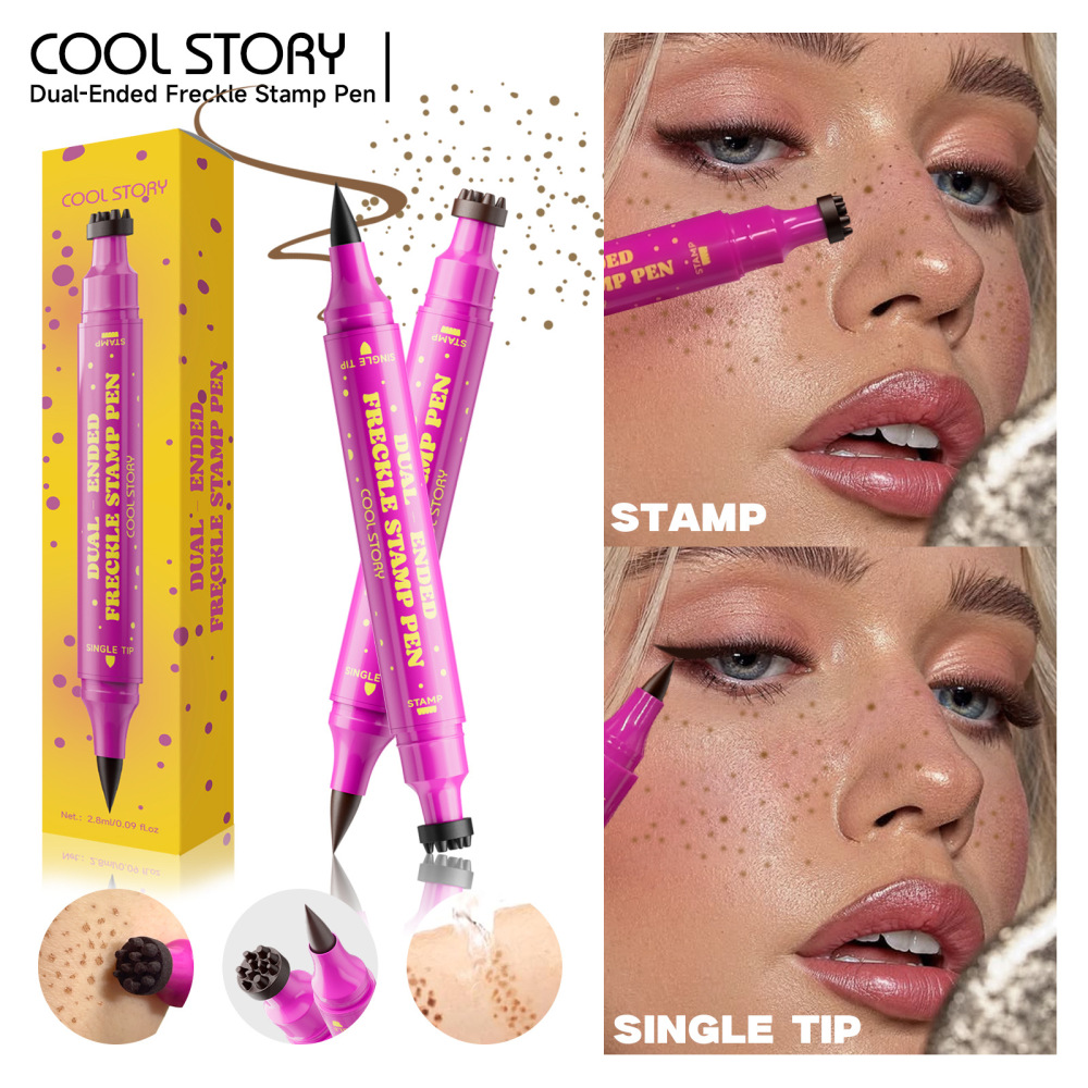COOLSTORY雀斑笔3N1双头印章点斑笔自然仿真防水汗眼线笔跨境新品