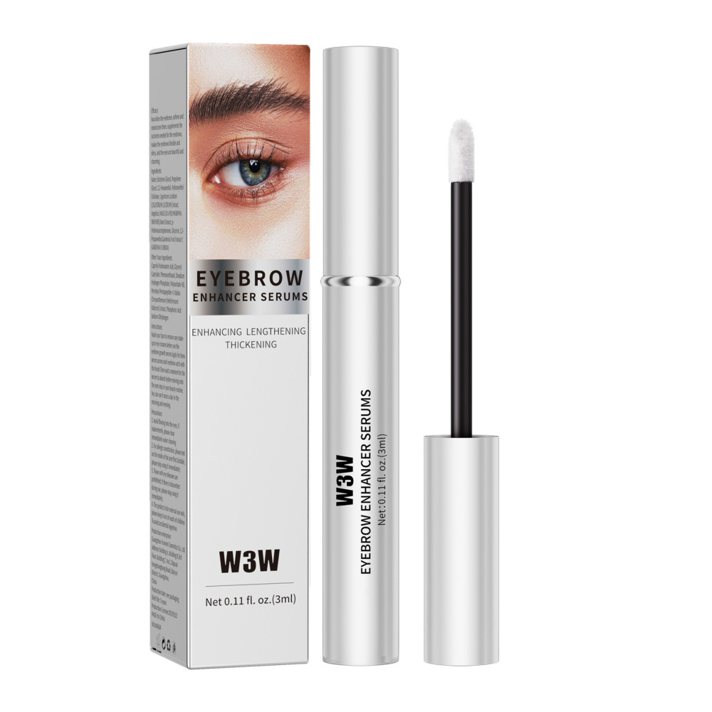 跨境亚马逊彩妆W3W眉毛液乌黑浓密Eyebrow Enhancer SerumsTK热卖