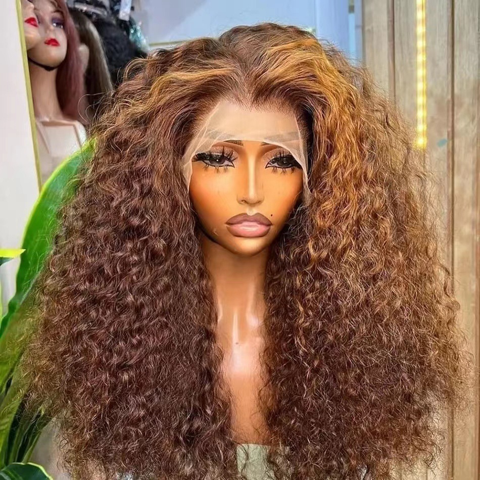 Front Lace Wig Women's Center Part Long Hair