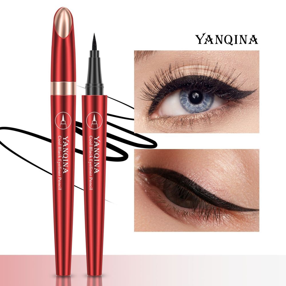YANQINA妍琦娜24H速干防水眼线笔 Eyeliner极细眼线液笔跨境彩妆