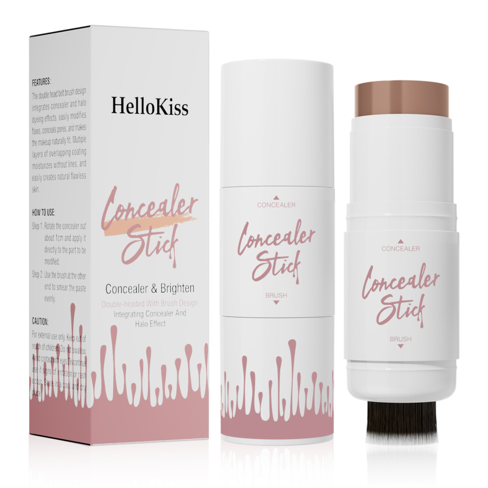 Hellokiss双头多功能修容高光腮红棒 立体提亮脸部Bronze跨境新品