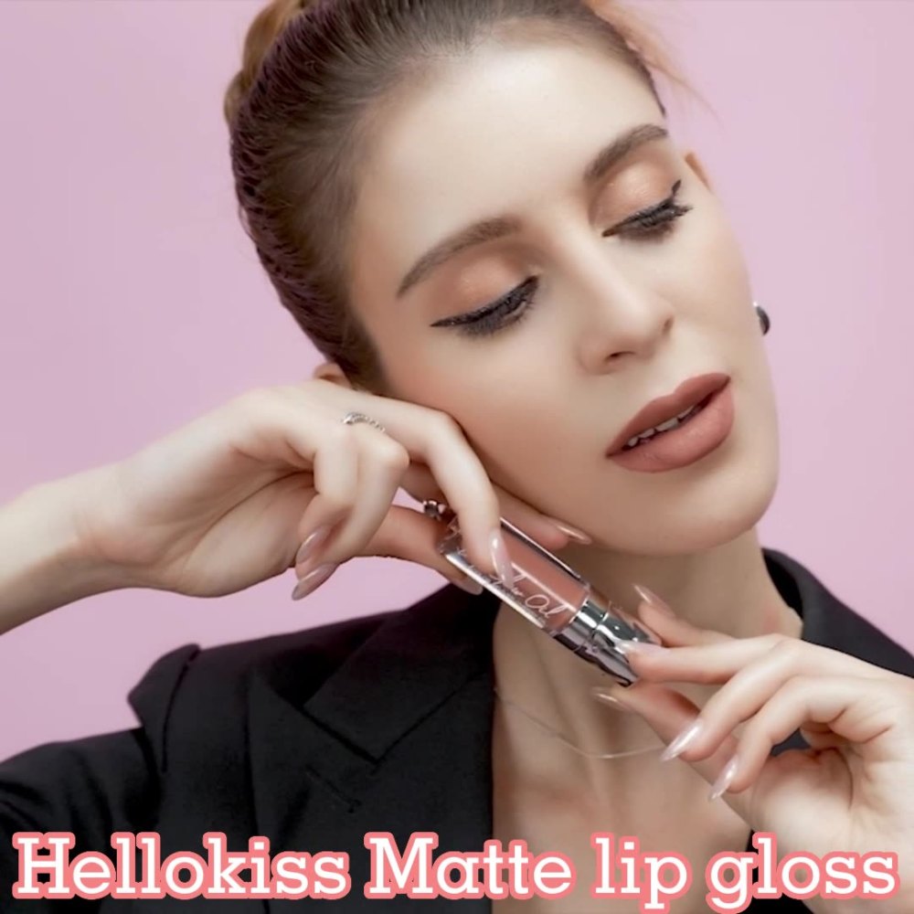 Hellokiss雾面哑光唇釉丝绒不沾杯唇蜜唇彩液体口红Lip gloss彩妆