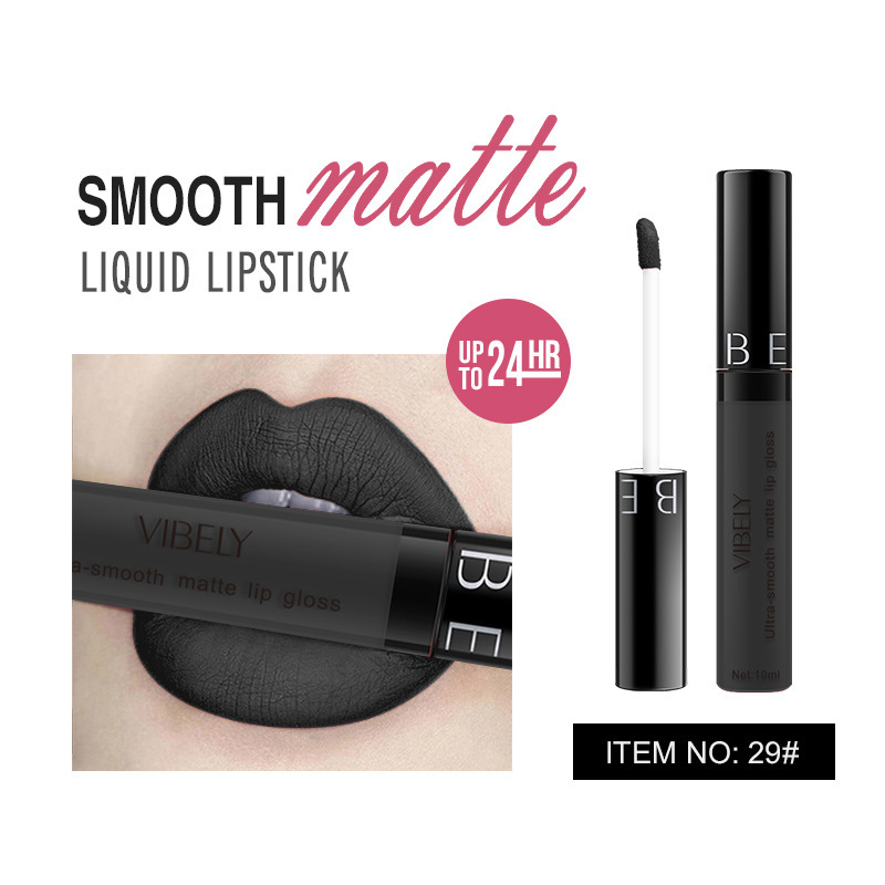 VIBELY 29-Color Matte Lip Gloss in Round Tube