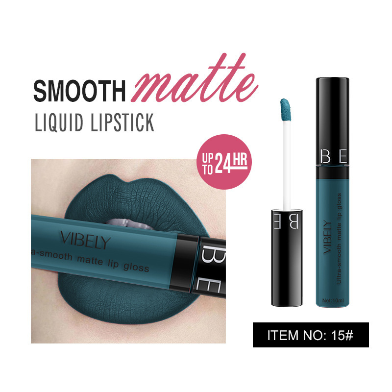 VIBELY 29-Color Matte Lip Gloss in Round Tube