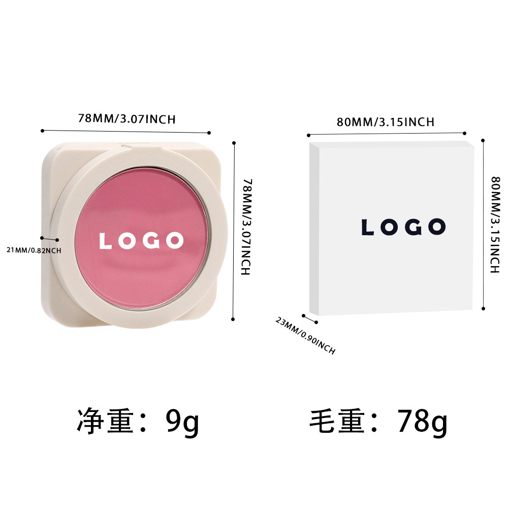 跨境外贸无LOGO定制腮红盘控油持妆不卡粉不脱妆防水哑光腮红