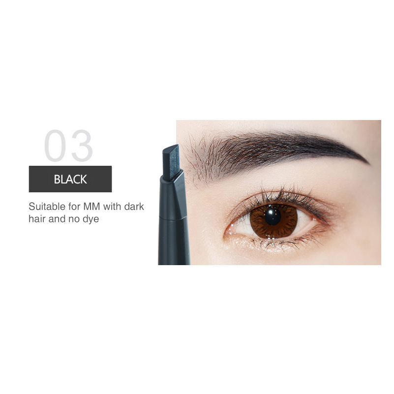 BSIMONE小三角极细眉笔易上色自动旋转带刷头双头画眉