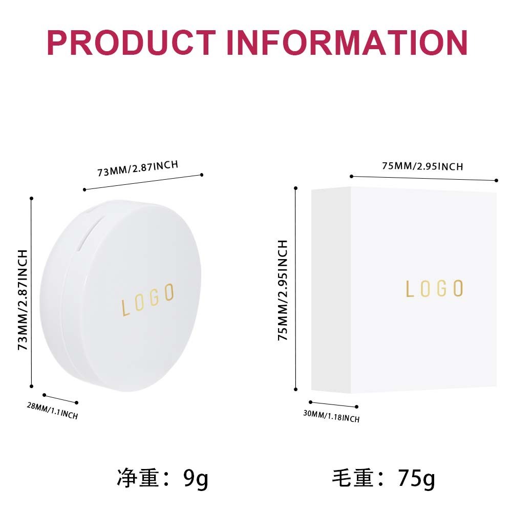 跨境现货定制无LOGO遮瑕不卡粉持久粉底不脱妆保湿滋润bb霜气垫