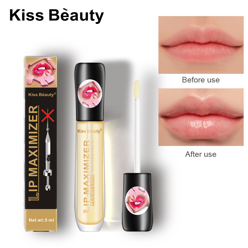 Kiss beauty跨境专供透明丰唇淡化唇纹增强唇部弹性丰唇油液7831