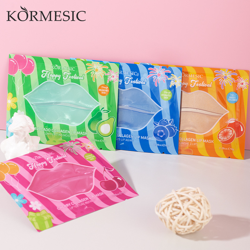 KORMESIC全英文胶原蛋白水果系列唇膜lip mask跨境厂家批发