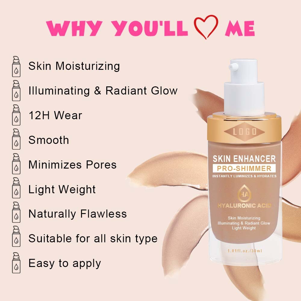 跨境无LOGO现货定制隔离保湿打底不卡粉隐形毛孔滋润珠光妆前乳