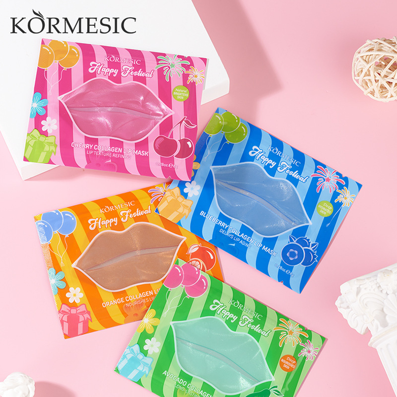 KORMESIC全英文胶原蛋白水果系列唇膜lip mask跨境厂家批发