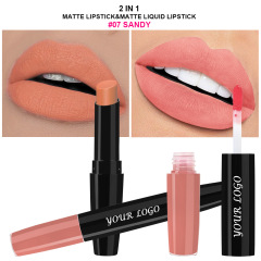 07#Matte lipstick + non-stick lip gloss 2-in-1