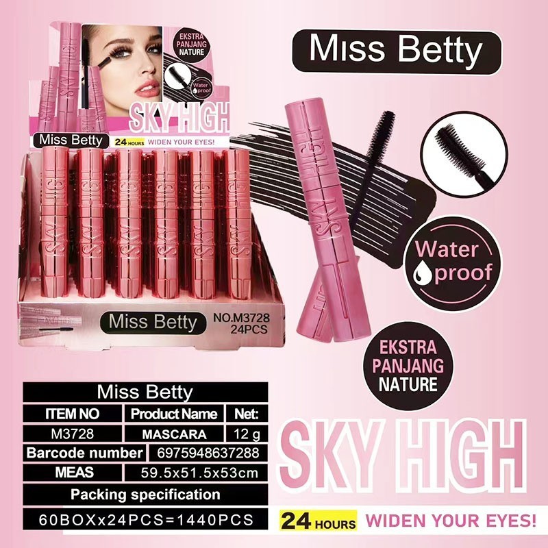 新品外贸跨境MissBetty浓密卷翘防水睫毛膏彩妆批发Mascara cream