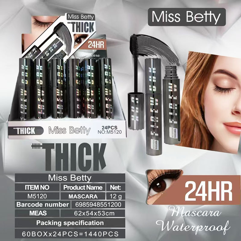 MissBetty新款外贸跨境浓密卷翘防水睫毛膏彩妆批发Mascara cream