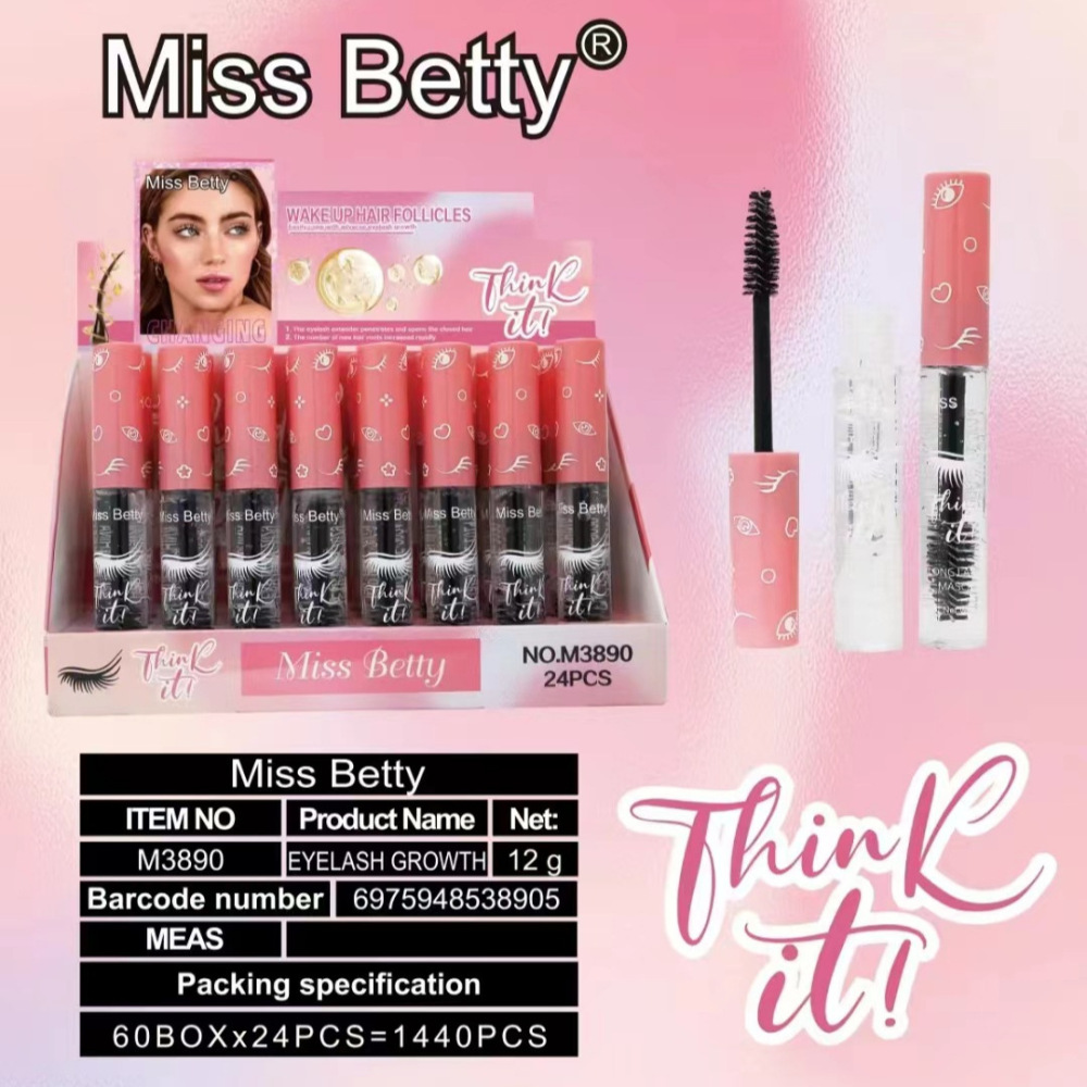 MissBetty外贸跨境专供睫毛纤长透明睫毛液自然浓密加长睫毛膏