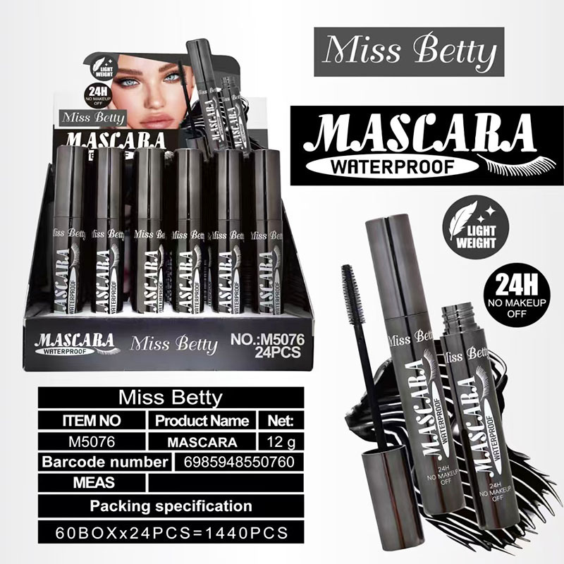MissBetty新款外贸跨境浓密卷翘防水睫毛膏彩妆批发Mascara cream