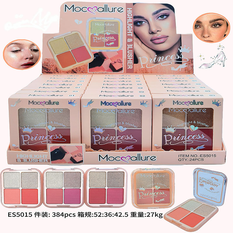 Mocoallure新款外贸跨境多色眼影盘珠光哑光腮红高光眼影义乌彩妆