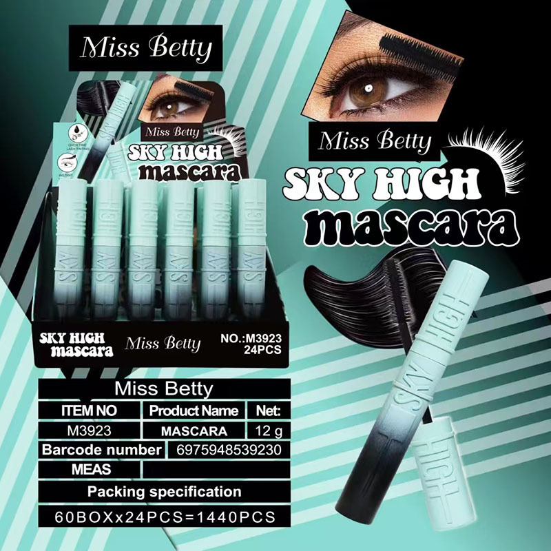 MissBetty新品外贸跨境浓密卷翘防水睫毛膏彩妆批发Mascara cream