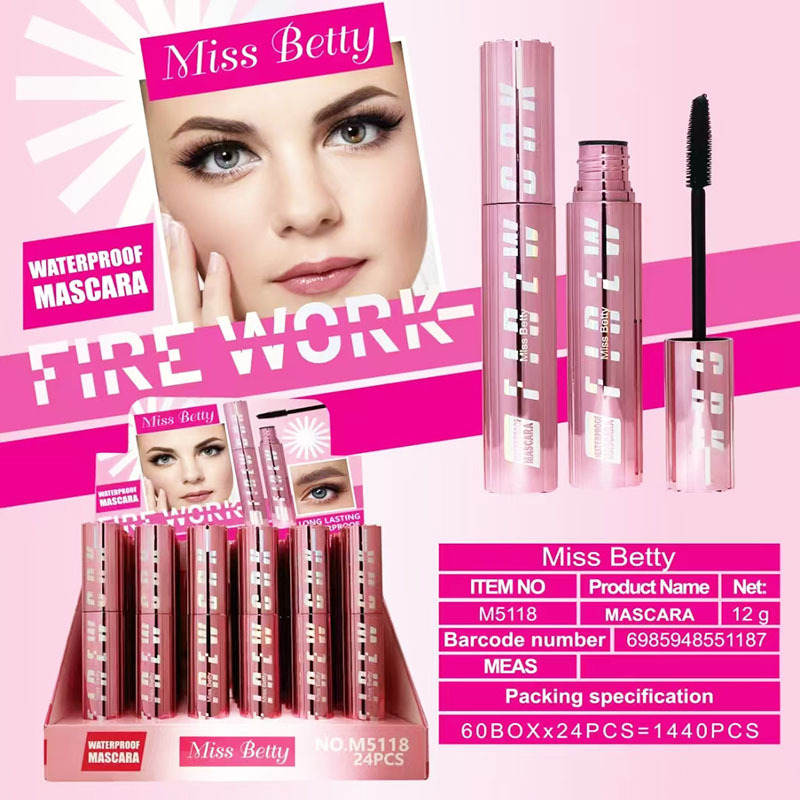 MissBetty新款外贸跨境浓密卷翘防水睫毛膏彩妆批发Mascara cream