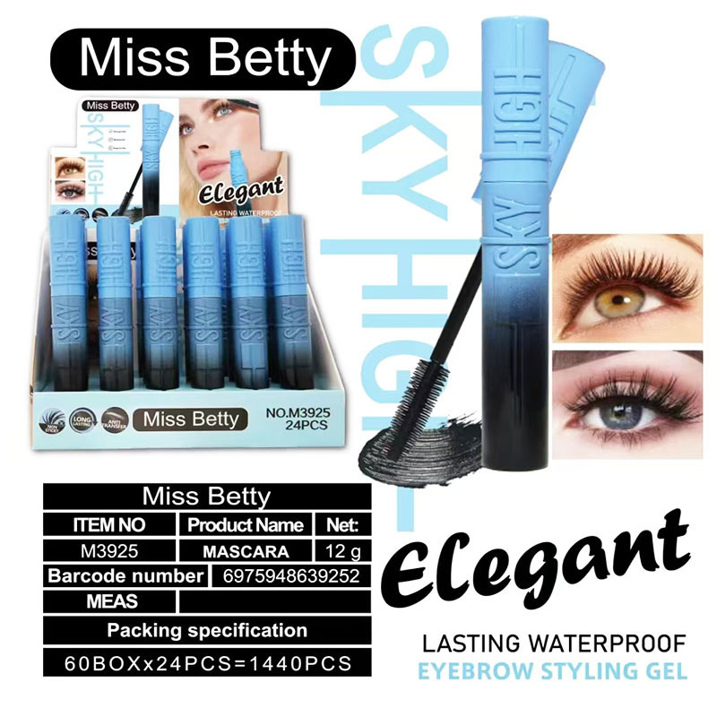 MissBetty新品外贸跨境浓密卷翘防水睫毛膏彩妆批发Mascara cream