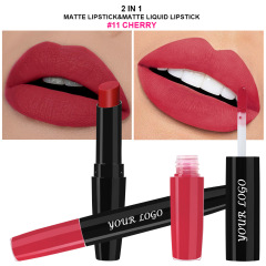 11#Matte lipstick + non-stick lip gloss 2-in-1