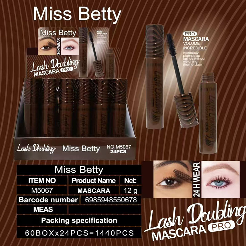 MissBetty新品外贸跨境浓密卷翘防水睫毛膏彩妆批发Mascara cream
