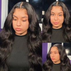 13*4*1 Black Long Wavy 26-inch