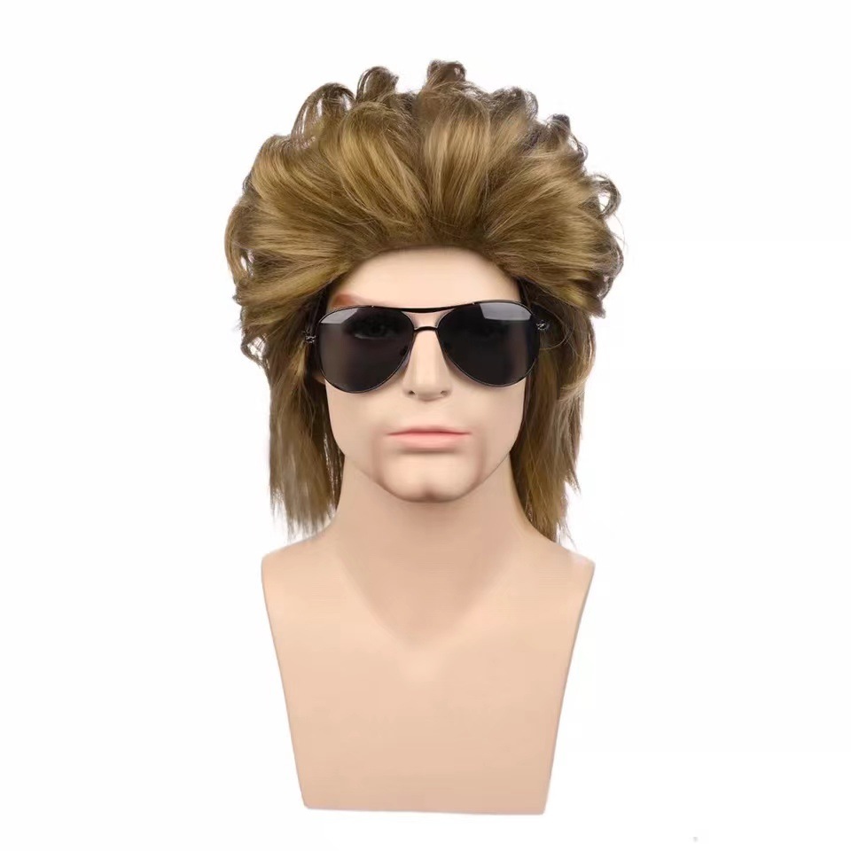 假发 亚马逊新品假发 欧美男式朋克化纤头套 多色可选厂家批发wig