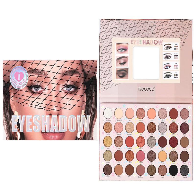 新品外贸跨境40色珠光哑光大地色眼影盘彩妆批发EYESHADOW