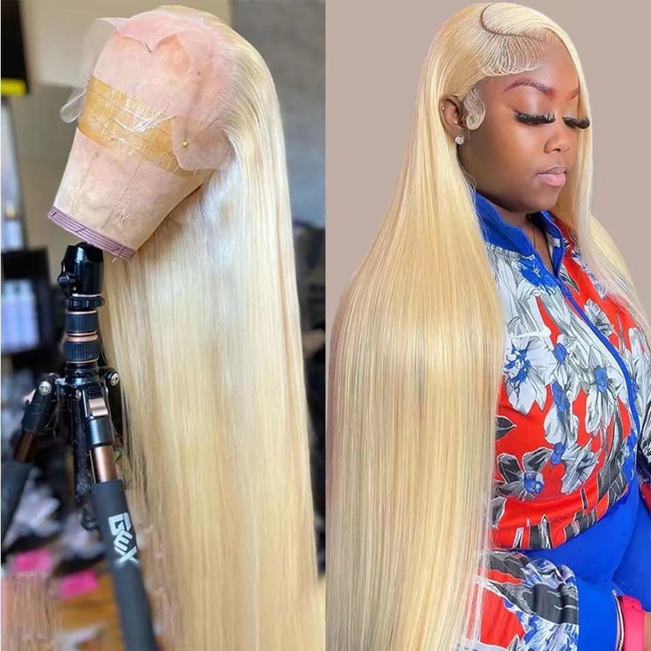 欧美613长直发4*4前蕾丝假发头套human hair Lace wig工厂现货