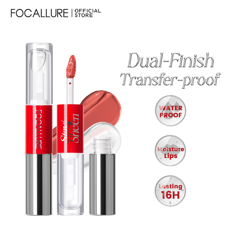 FOCALLURE双头哑光唇釉透明唇蜜L58(仅供出口采购,不对个人售卖)