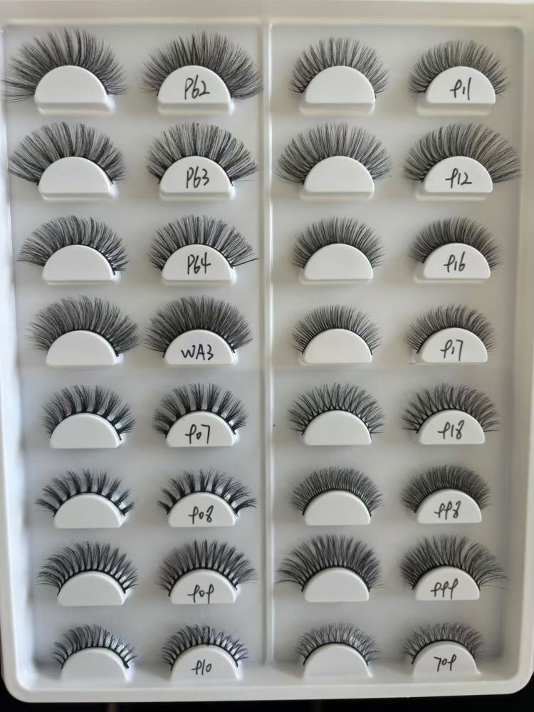 欧美跨境新品10对装高仿水貂毛假睫毛自然仿真浓密卷翘眼睫毛批发