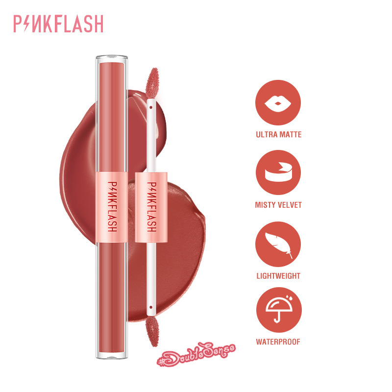 PINKFLASH轻盈持久双头唇釉L13(仅供出口,采购分销,不对个人售卖)