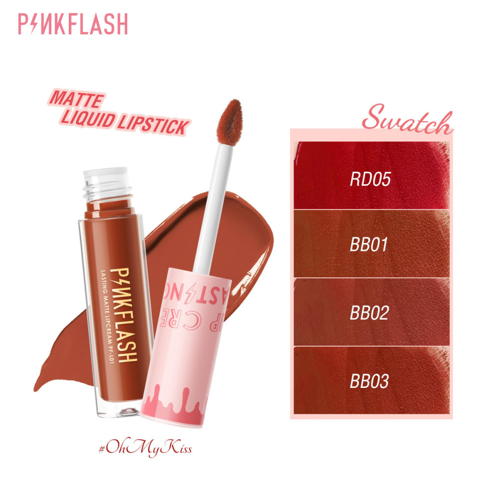 PINKFLASH高显色哑光唇釉新L01(仅供出口,采购分销,不对个人售卖)