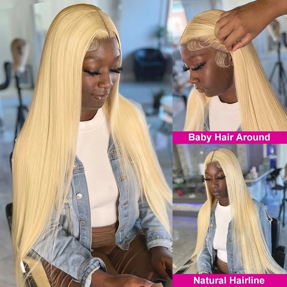 欧美613长直发4*4前蕾丝假发头套human hair Lace wig工厂现货