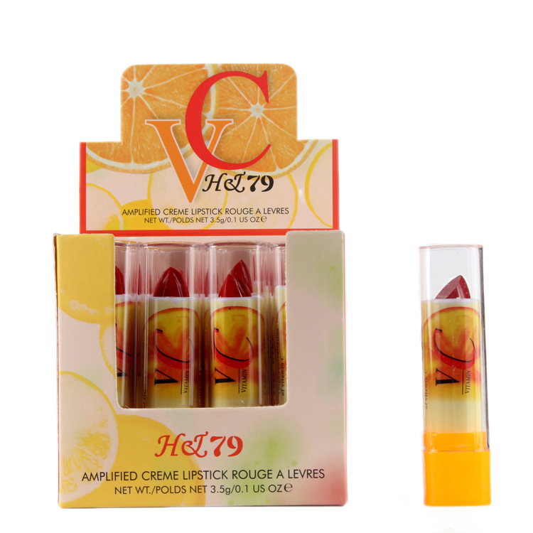 维c唇膏不沾杯芦荟变色淡粉口红保湿滋润跨境专供化妆品批发