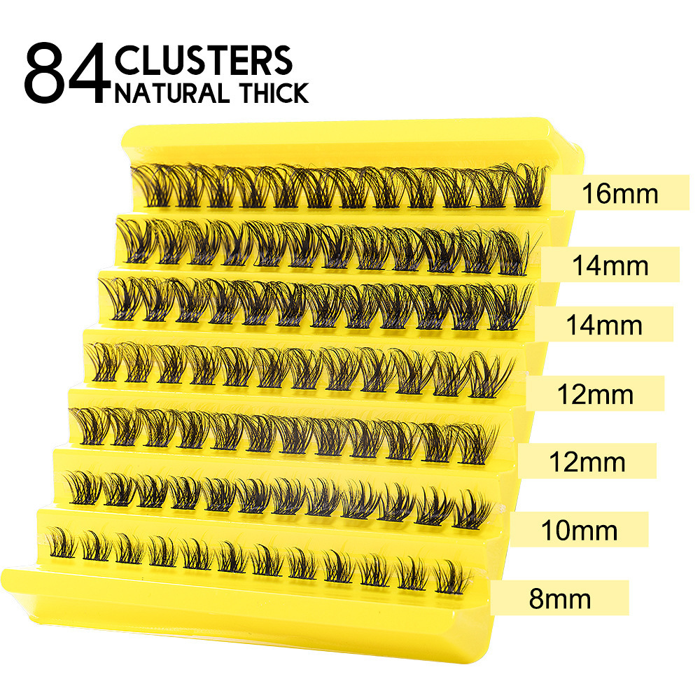 新款跨境假睫毛DIY分段式朵毛自然浓密混装睫毛自嫁接眼睫毛批发