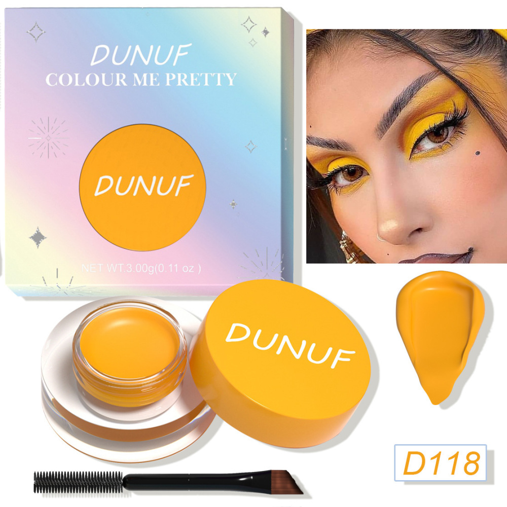 彩妆跨境DUNUF 12脸彩眼影持久眼线哑光彩绘染眉膏通用万圣节