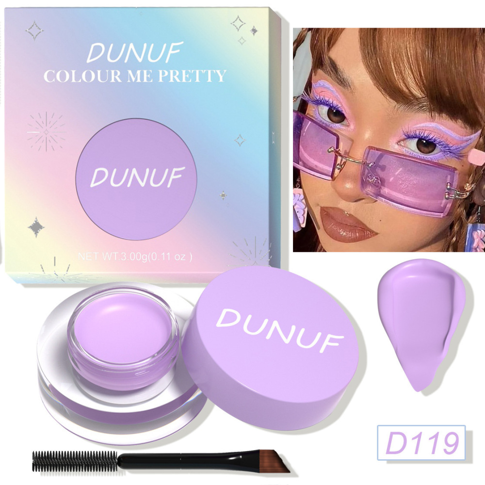 彩妆跨境DUNUF 12脸彩眼影持久眼线哑光彩绘染眉膏通用万圣节