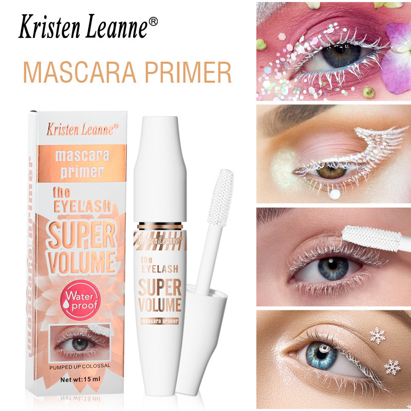 Mascara Primer跨境亚马逊白色打底浓密卷翘定型不晕染防水睫毛膏